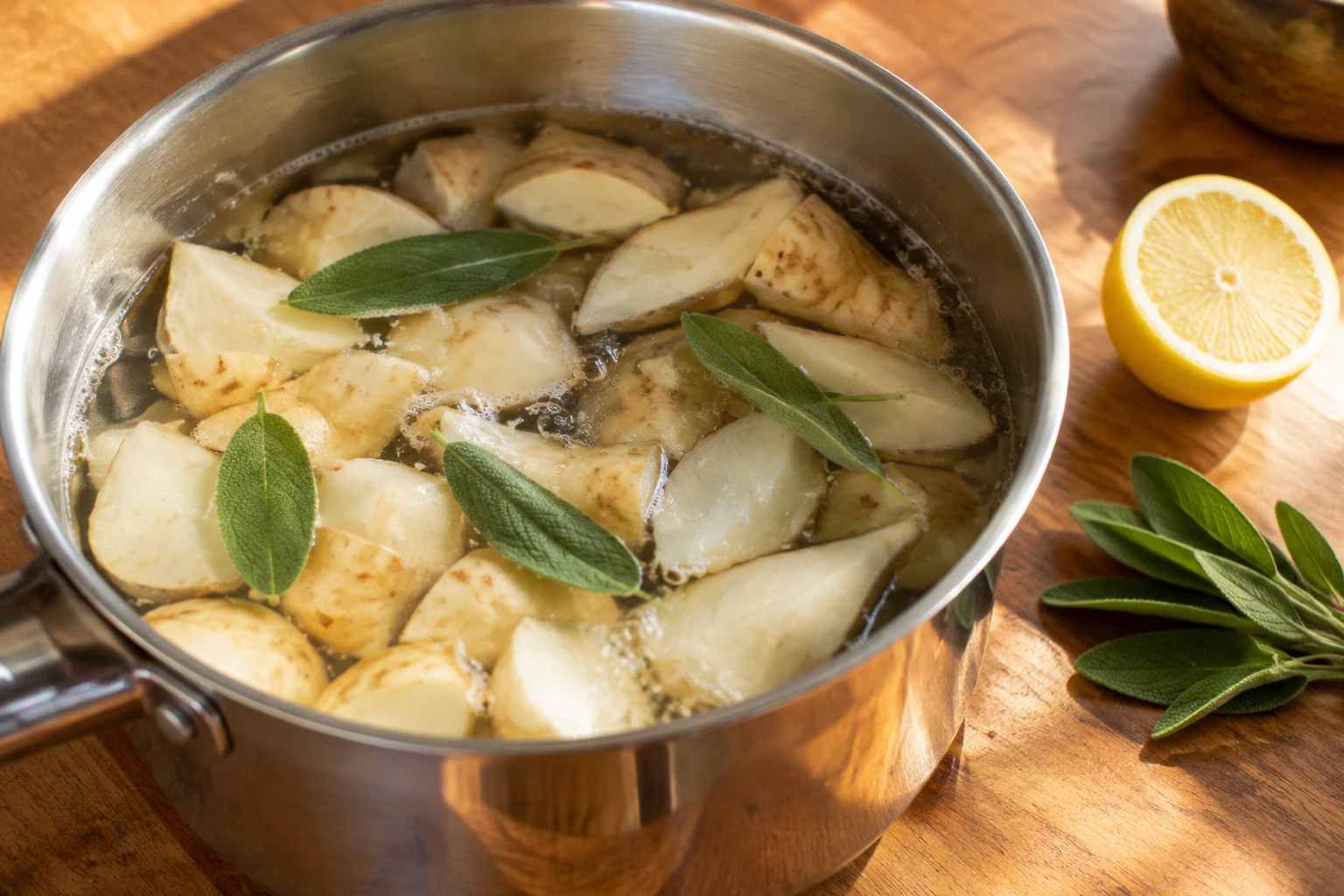 Réussir la cuisson du topinambour à l&rsquo;eau, étape par étape